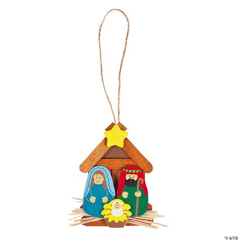 Nativity Christmas Ornament Craft Stick Craft Kit Makes 12