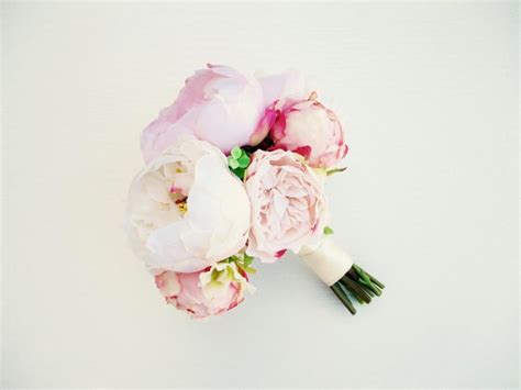 Blush And White Peony Bridal Bouquet Modern Bouquet Blush Pink Wedding
