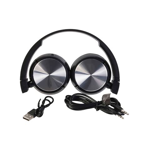 Auscultadores Pretos sem Fios Dobráveis Bluetooth