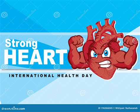 Heart Flexing Muscles Cartoon Character 50631481