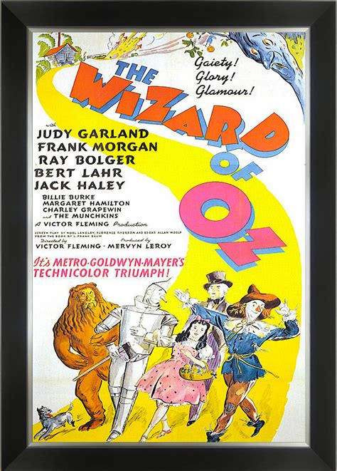 The Wizard Of Oz Vintage Movie Poster Framed Art Print Ebay