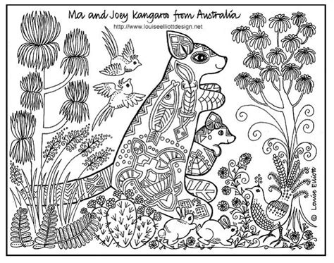 Aboriginal colouring pages gifted to brisbane kids by local indigenous artists for the free non commercial enjoyment by kids. Free Coloring Pages: Animals of the World | Kangaroos ...