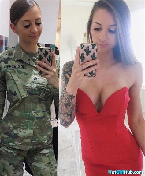 Sexy Military Girls In And Out Of Uniform Showing Perfect Figure 14 Photos