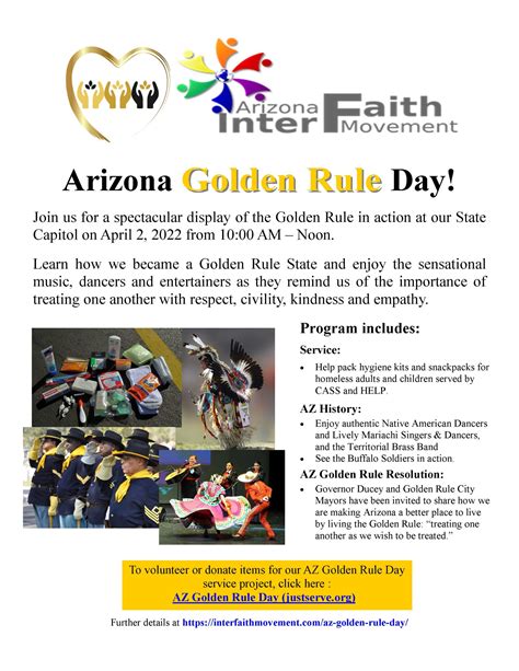 you re invited to az golden rule day april 2nd