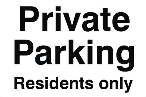 Private Parking Residents Only Sign Raymac Signs