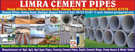 Limra Cement Pipes Koppal The Telit Yelow Pages In Ballari