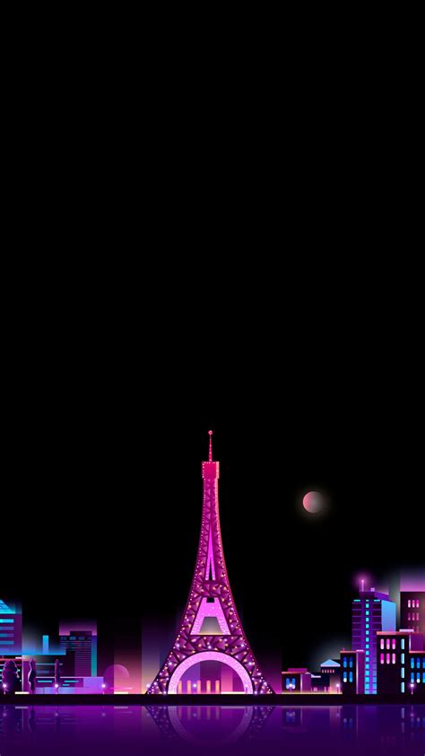 Purple Aesthetic Wallpaper Eiffel Tower Free Download Paris France