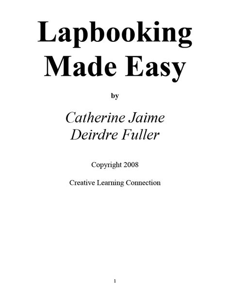 Lapbooking Made Easy Activity Guide By Teach Simple
