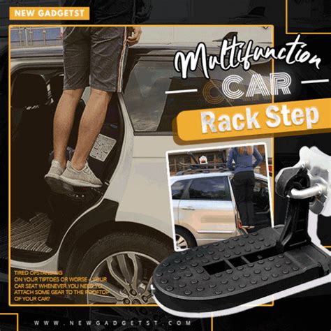 Multifunction Foldable Car Roof Rack Step Car Door Step Universal Latch