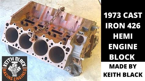 1973 Keith Black 426 Hemi Iron Engine Block Chrysler Automotive
