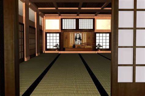 A Beautiful Interior Photo Of A Traditional Japanese Dojo Very Nice