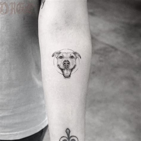 Happy Dog Tattoo Fine Line Tattoos Are Little Accessories To Your Skin