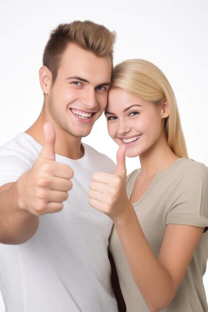 Premium Ai Image Studio Portrait Of A Young Couple Giving Each Other