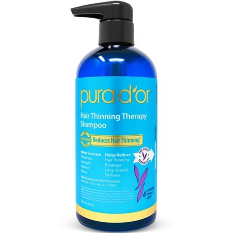 Pura Dor Hair Thinning Therapy Moisturizing Strengthening And Split End Repair Daily Shampoo With