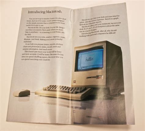 Macintosh Early Small Brochure Vintage Apple