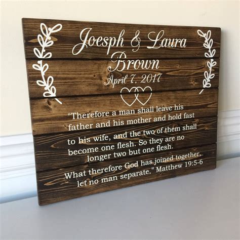 Maybe you would like to learn more about one of these? Wedding Wood Signs Wedding Gift Scripture Wood Sign Gift
