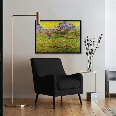 A Meadow In The Mountains By Vincent Van Gogh 1889 Framed Wall Art