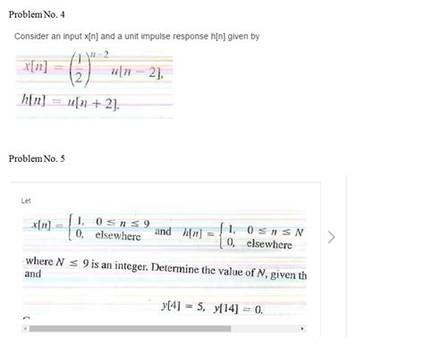 solved consider an input x[n] and a unit impulse response