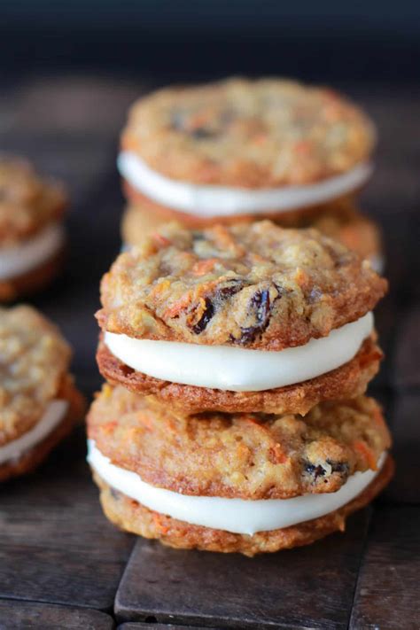 Beat brown sugar, unsalted butter, and white sugar together in a bowl using an electric mixer until light and fluffy, 3 to 4 minutes. Carrot Cake Sandwich Cookies | Celebrating Sweets
