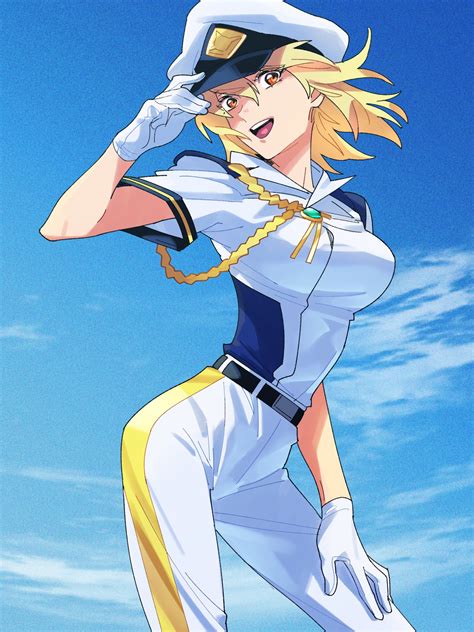 Nito Minatsuki Cagalli Yula Athha Gundam Gundam Seed Highres 1girl Adjusting Clothes