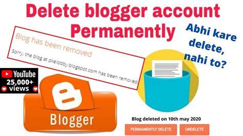SOLVED How To Delete Blogger Account Delete Your Blogger Account Step By Step In Hindi YouTube