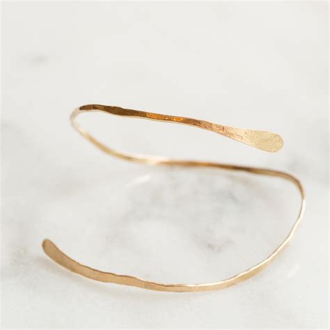 14k Gold Filled Arm Cuff Bracelet In 2020 Arm Cuff Bracelet Gold Arm