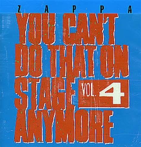 Frank Zappa You Cant Do That On Stage Anymore Vol 4 Us 2 Cd Album Se —