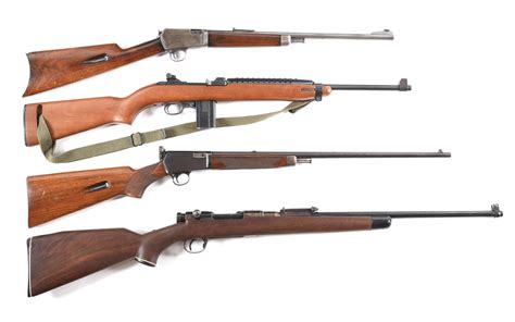 C Lot Of Four Three Semi Automatic Rifles And One Bolt Action Rifle