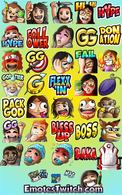 We have created a selection of free emotes that you can upload to your channel today. Emotes twitch: Gotaga chair, Maghla in flames and more ...