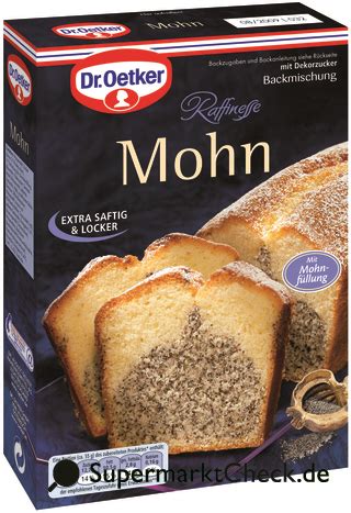 Wie viel kostet eine neue küche im durchschnitt? Dr. Oetker Mohn Kuchen: Nutri-Score, Kalorien, Angebote ...