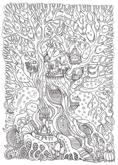 Https://tommynaija.com/coloring Page/enchanted Forest Fairy House Coloring Pages