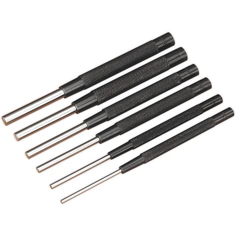 Sealey 6 Piece Parallel Pin Punch Set Pin Punches