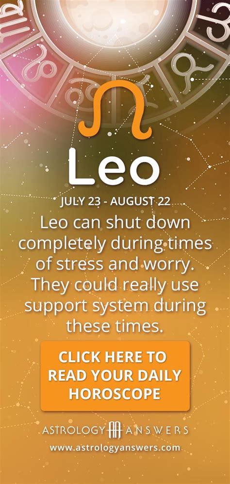 Leo Daily Horoscope | AstrologyAnswers.com | Leo daily horoscope, Leo