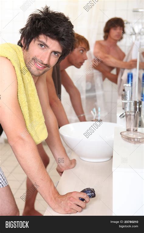 Young Men Bathroom Image And Photo Free Trial Bigstock