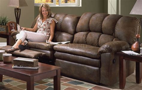 Saddle Special Treated Microfiber Reclining Sofa And Loveseat