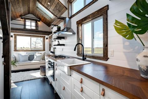 Creativity is essential when planning and designing the interior of your tiny house. Tiny home on wheels with brilliant interiors and two lofts ...