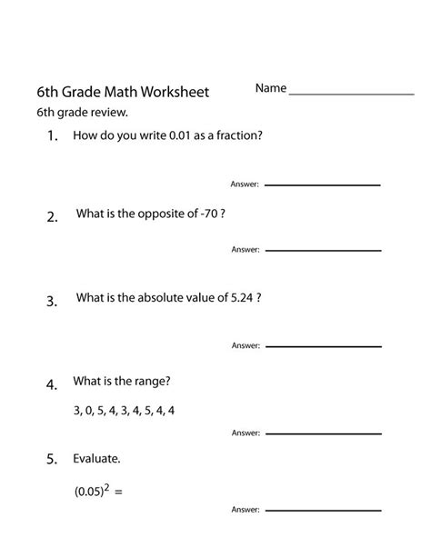 Got any free homeschool worksheets or printables you can recommend? Free 6th Grade Math Worksheets Printable 2019 | K5 ...