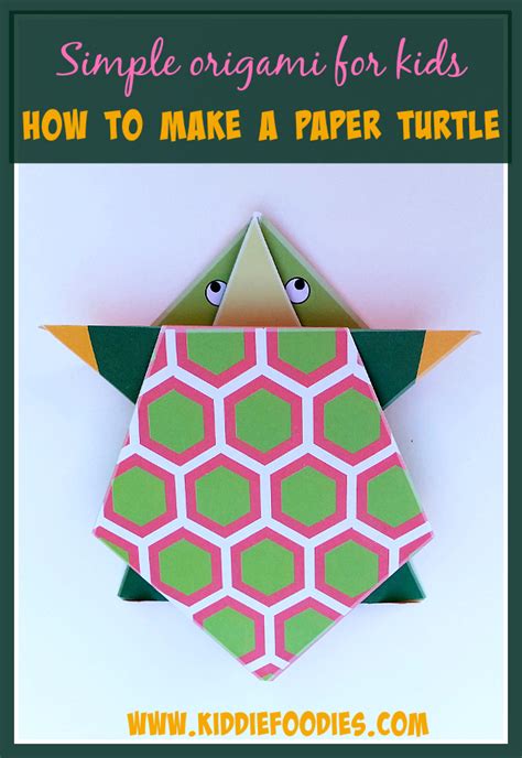 Plus, a message can be slipped into the back to show off how much you care! Simple origami for kids - how to make a paper turtle ...