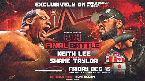 Ring Of Honor Final Battle 2023 — Match Card Date Start Time And How