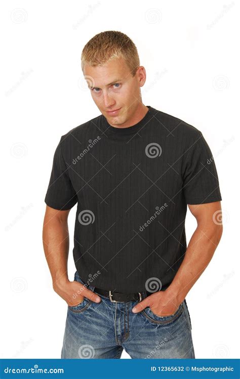Casual Man With Hands In Pockets Stock Photo Image Of Casual Slender