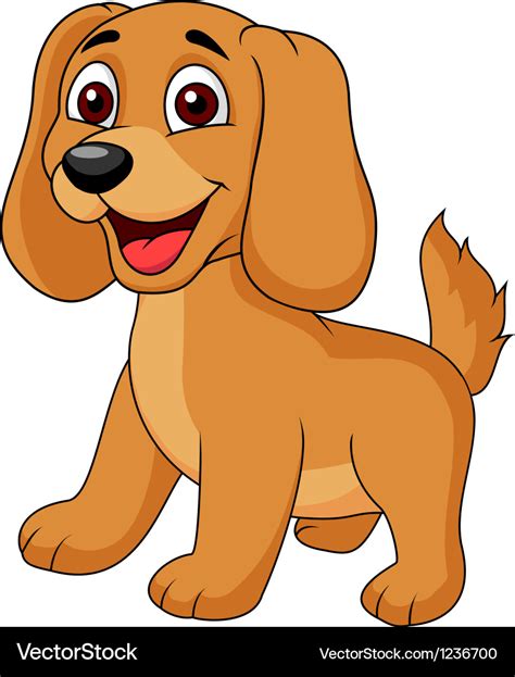 Cute Puppy Cartoon Royalty Free Vector Image Vectorstock