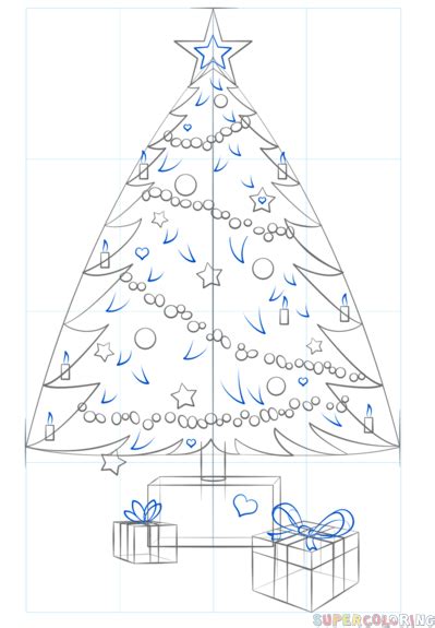 Not only green when summer's here, but also when 'tis cold and drear. How to draw a Christmas Tree | Step by step Drawing tutorials