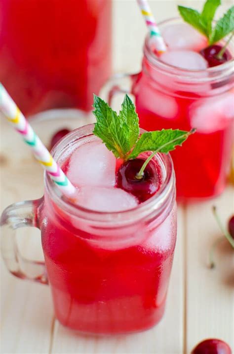 Healthy And Naturally Sweetened Cherry Lemonade Recipe Cherry