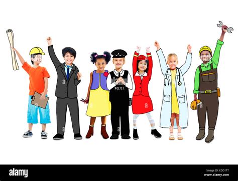 Happy Children and Dream Job Concepts Stock Photo - Alamy