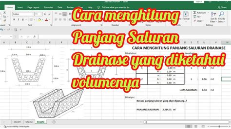 Cara Menghitung Panjang Saluran Drainase YouTube