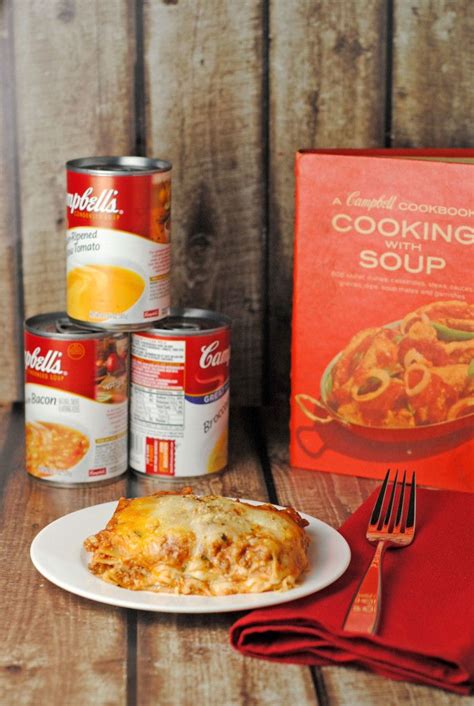 Can (10 3/4 ounces) campbell's® condensed tomato soup. Campbell's Tomato Soup Lasagna from @Jen @ Juanita's ...