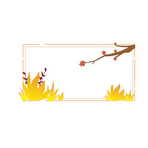 Autumn Border Frame Border Material Png Transparent Clipart Image And