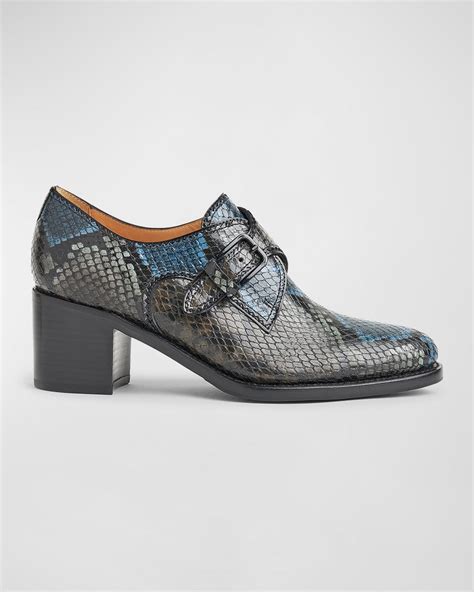 The Office Of Angela Scott Miss Brooke Embossed Monk Loafers Lyst