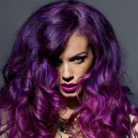 Two-Tone Purple Hair Color | hair-x | Dark purple hair, Purple hair, Dyed hair purple