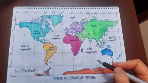 Kıtalar ve Okyanuslar Harita Çalışması YouTube